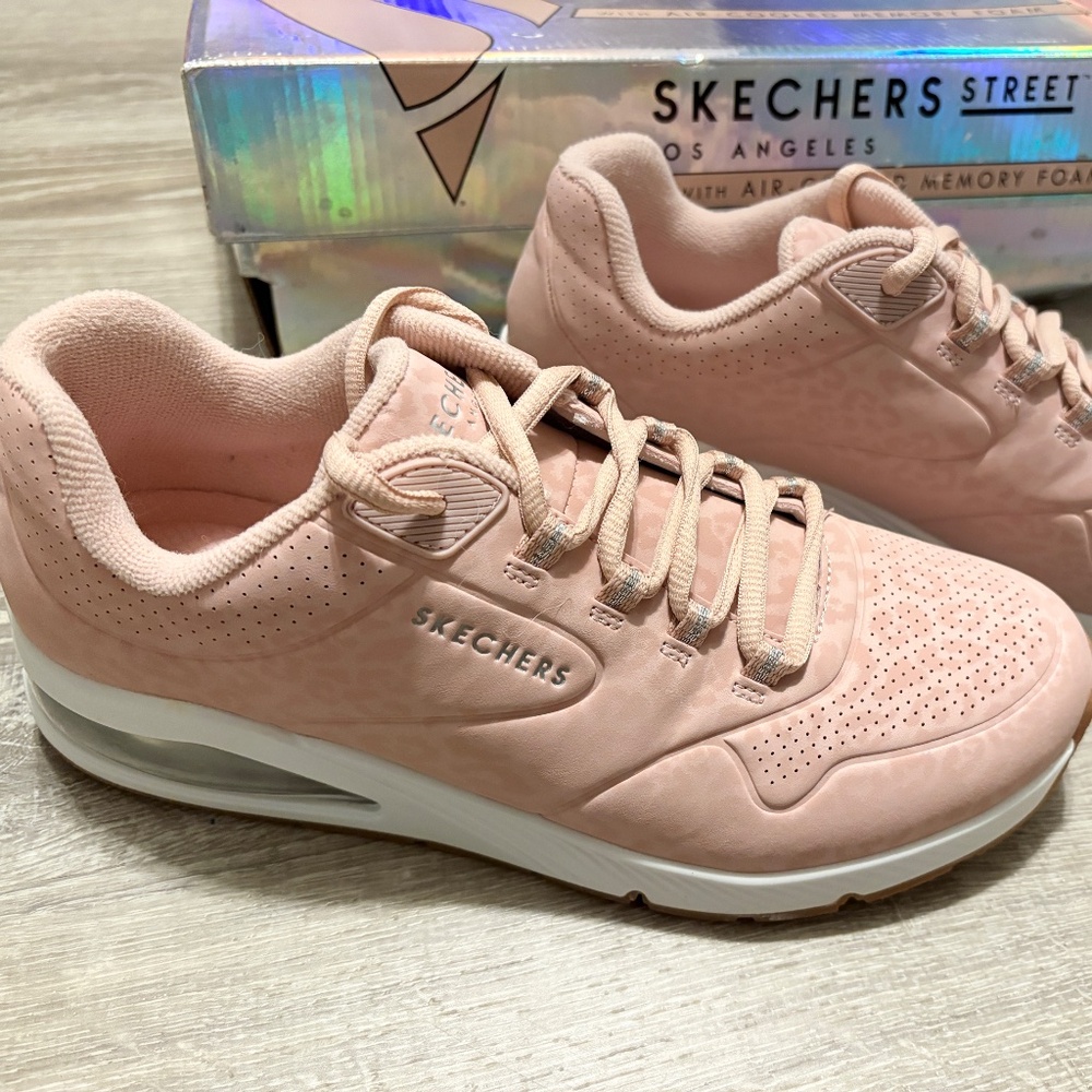 Sketchers Uno 2 Leopard blush sneakers - Picture 2 of 5